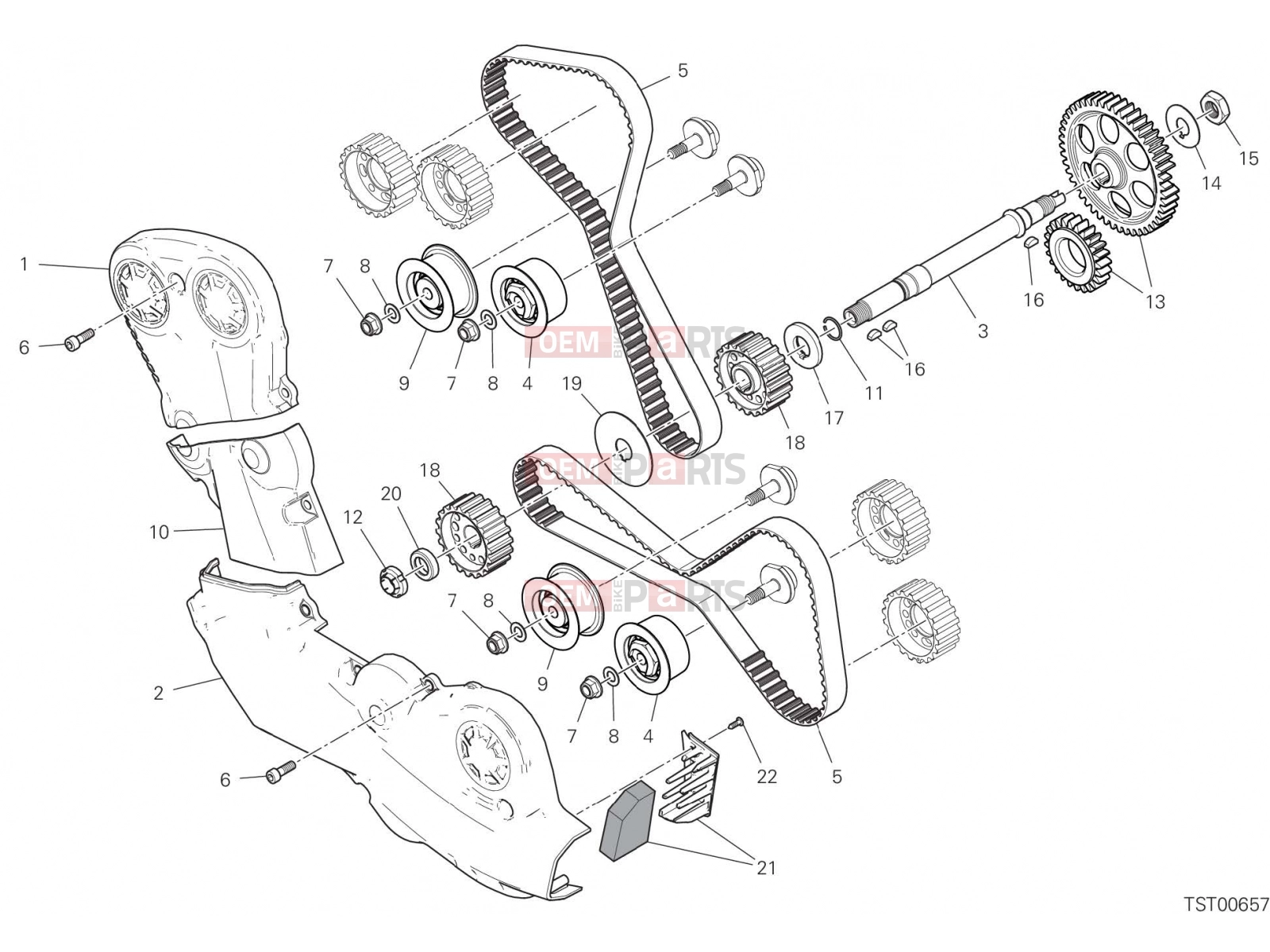 DUCATI 2021 Multistrada 950 TIMING SYSTEM [MOD:MS950]