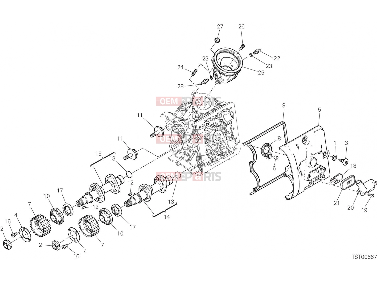 DUCATI 2021 Multistrada 950 HORIZONTAL HEAD – TIMING SYSTEM [MOD:MS950]