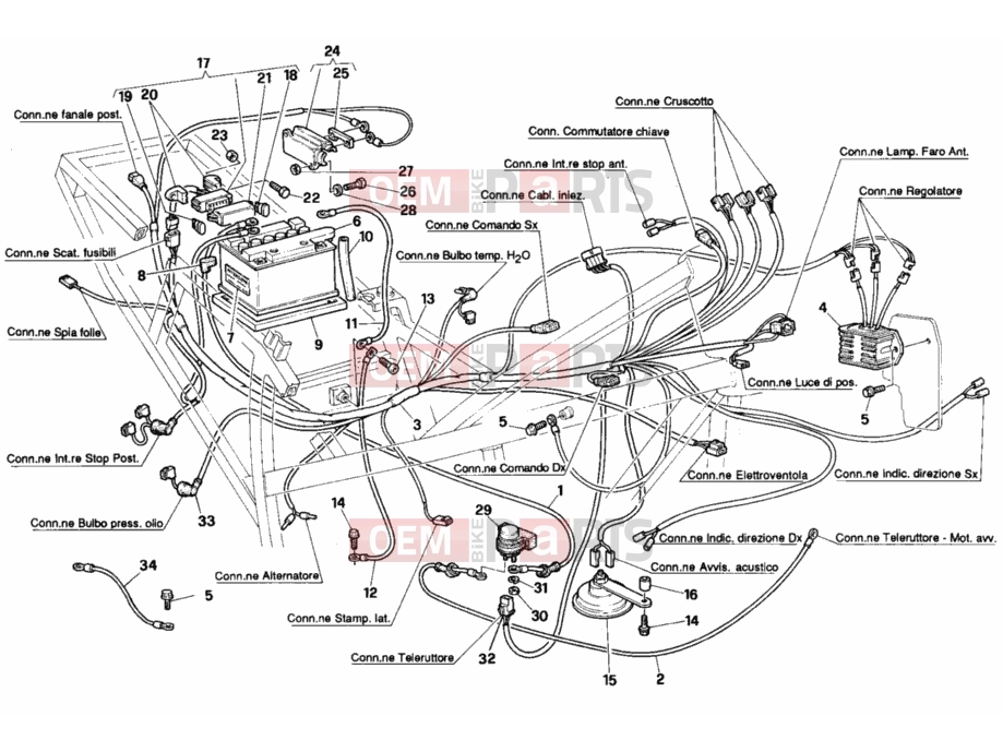 DUCATI 1992 907 I.E. WIRING HARNESS