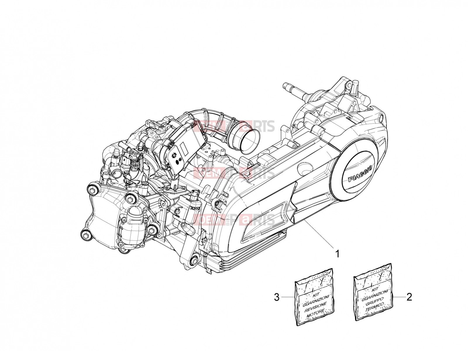 PIAGGIO Beverly 300 IE ABS Engine » Engine, assembly