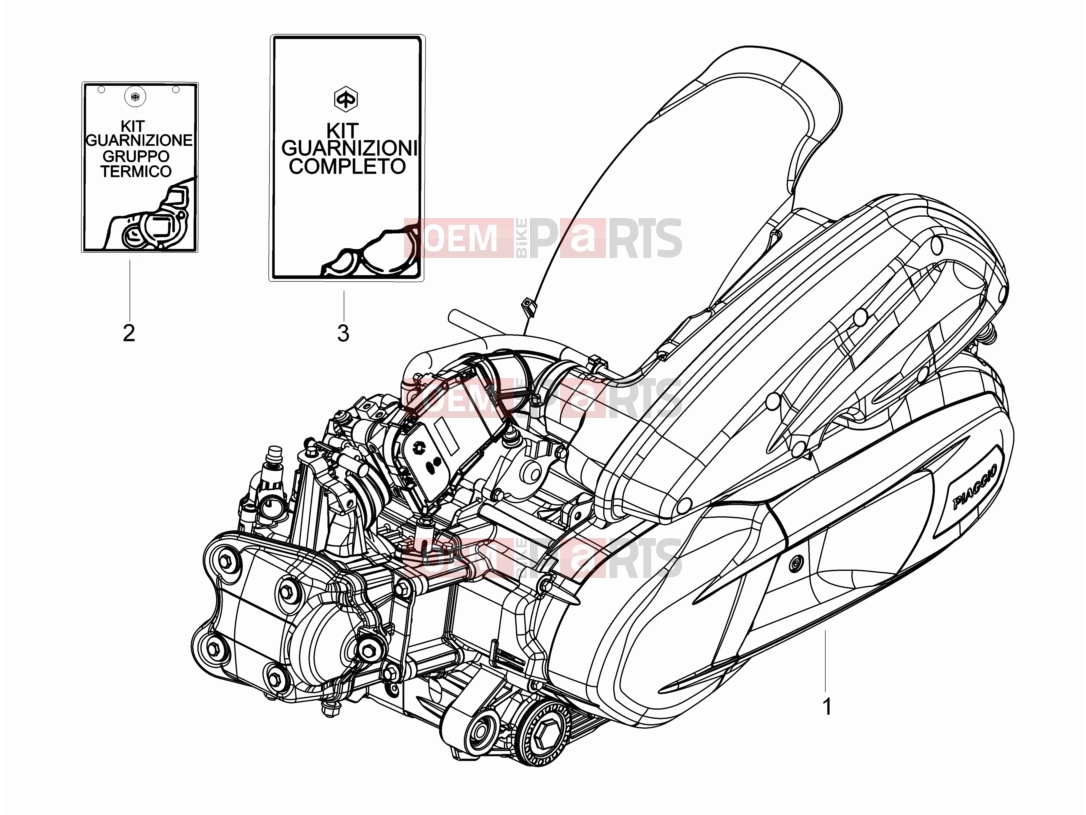 PIAGGIO Beverly 350 IE ABS Engine » Engine, assembly