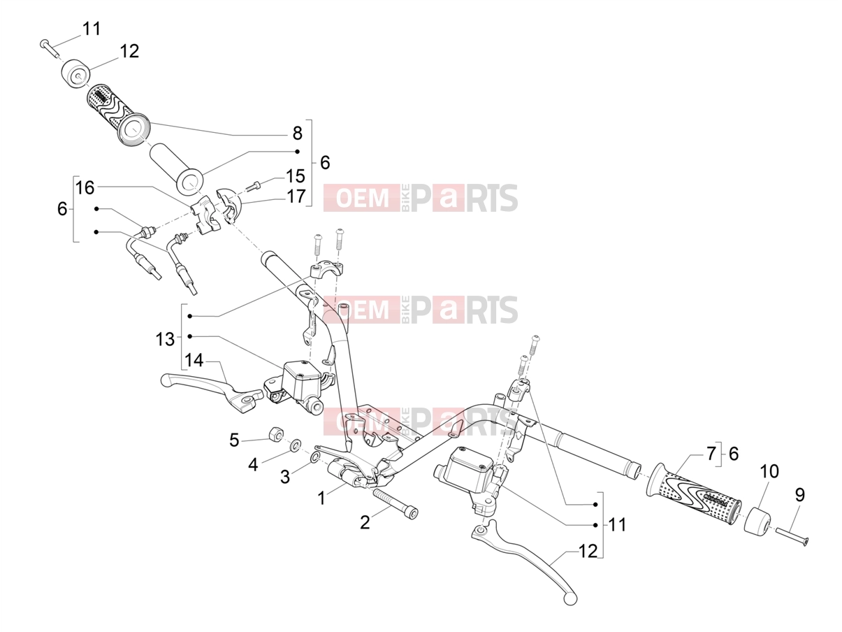 PIAGGIO MP3 400 Handlebars/Steering » Handlebars - Master cil.