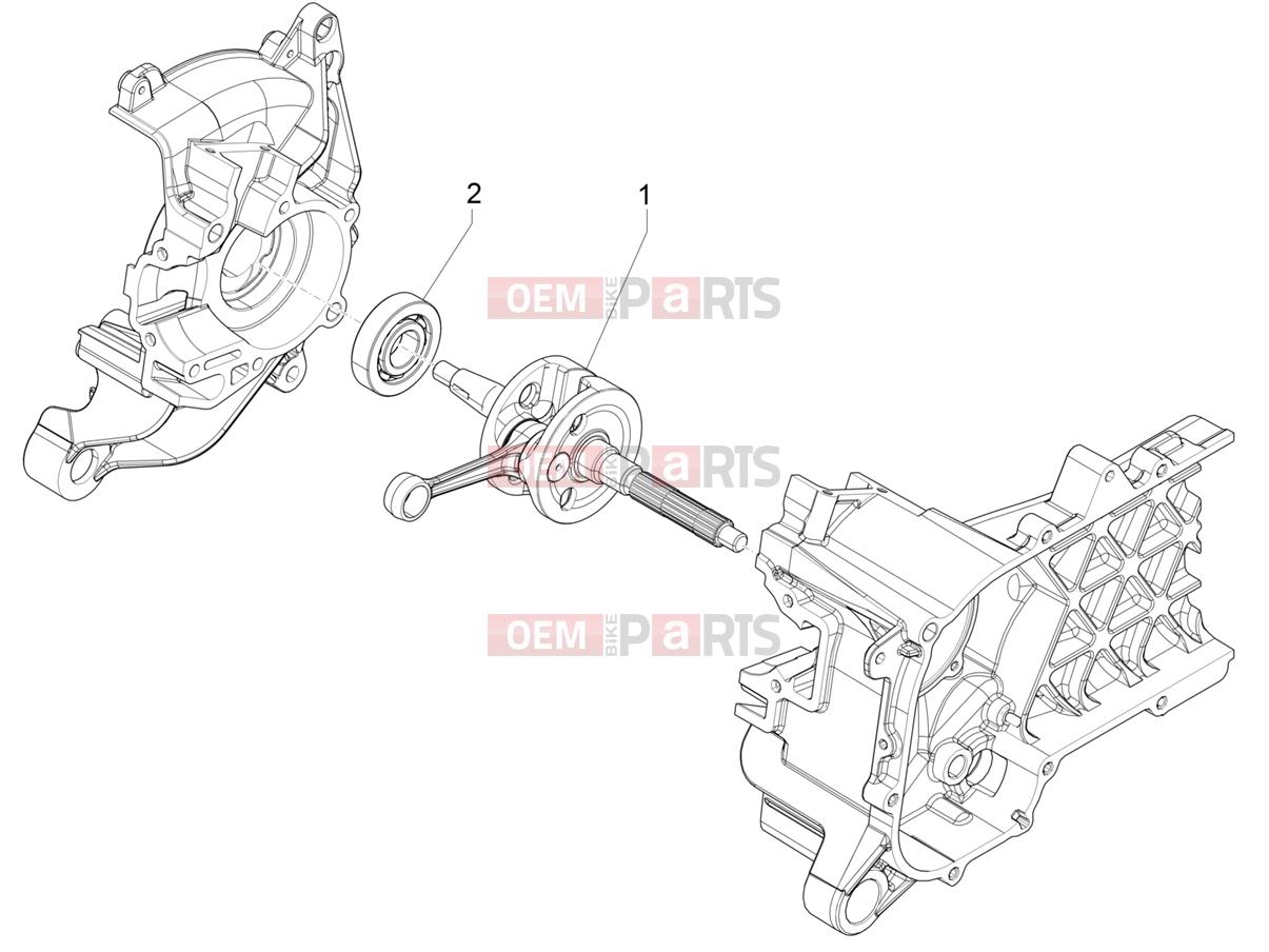 Engine » Crankshaft - Piaggio Zip 50 4T 2021