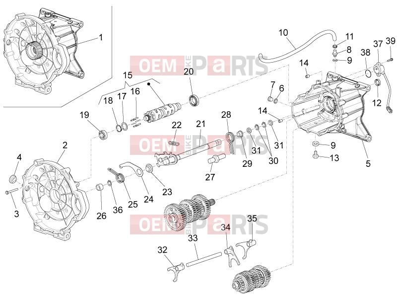 Engine » Gear box / Selector / Shift cam - Motoguzzi Eldorado 1400 ABS 2020