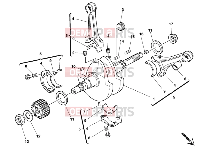 DUCATI 2003 Monster 400 CRANKSHAFT » ENGINE CASE