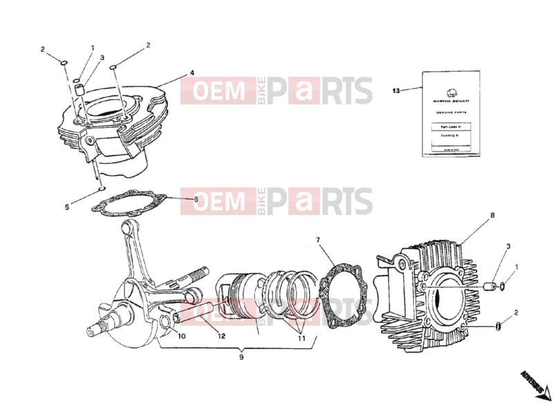 DUCATI 2003 Monster 400 CYLINDER - PISTON » ENGINE CASE
