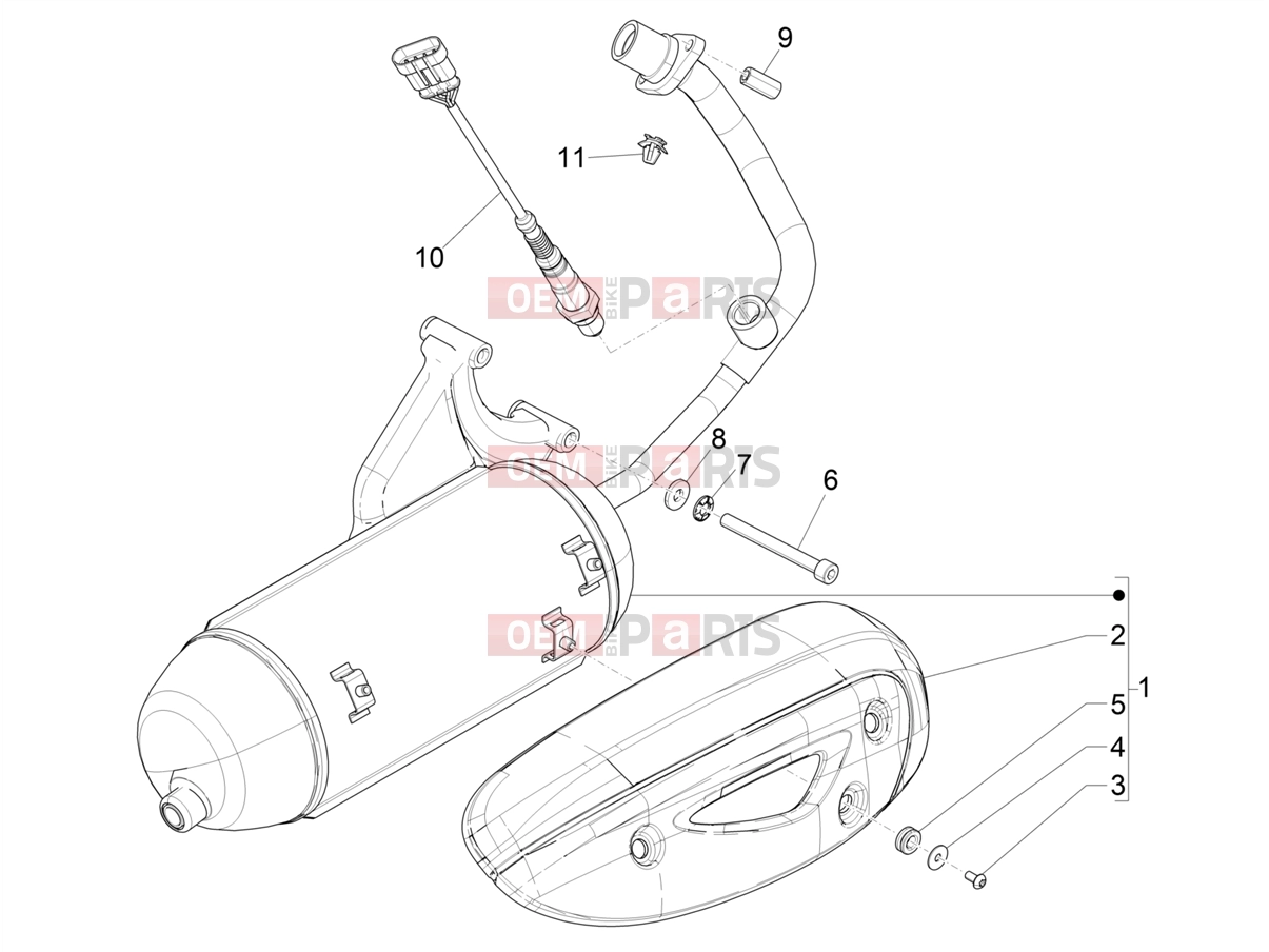 PIAGGIO Zip 50 4T Engine » Silencer