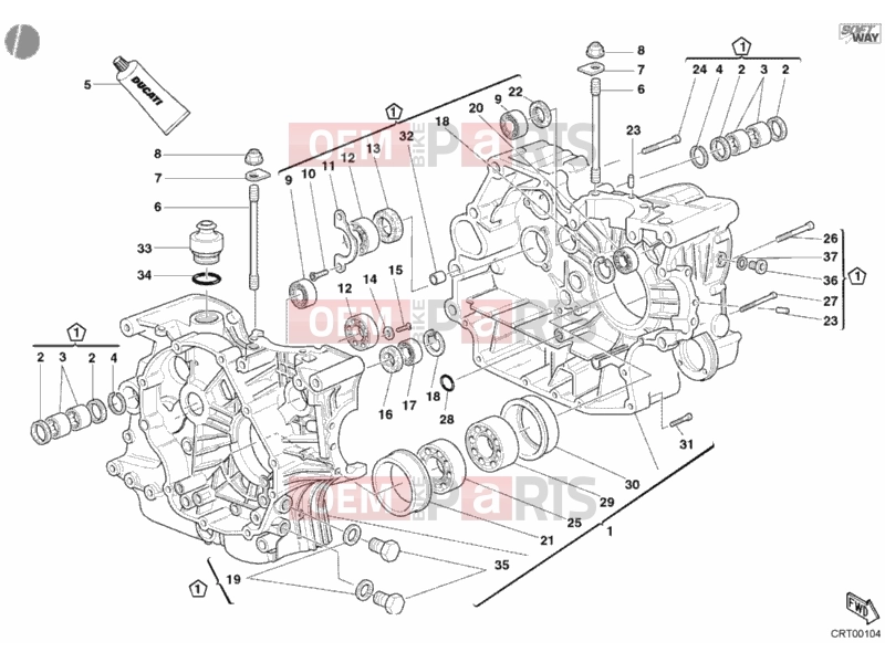 DUCATI 2003 Monster 620 CRANKCASE » ENGINE CASE