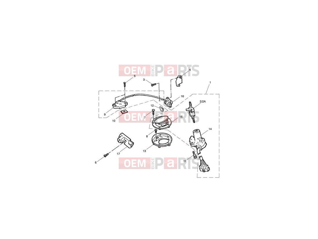 Triumph 1993 TRIDENT Ignition Switch & Lock Set