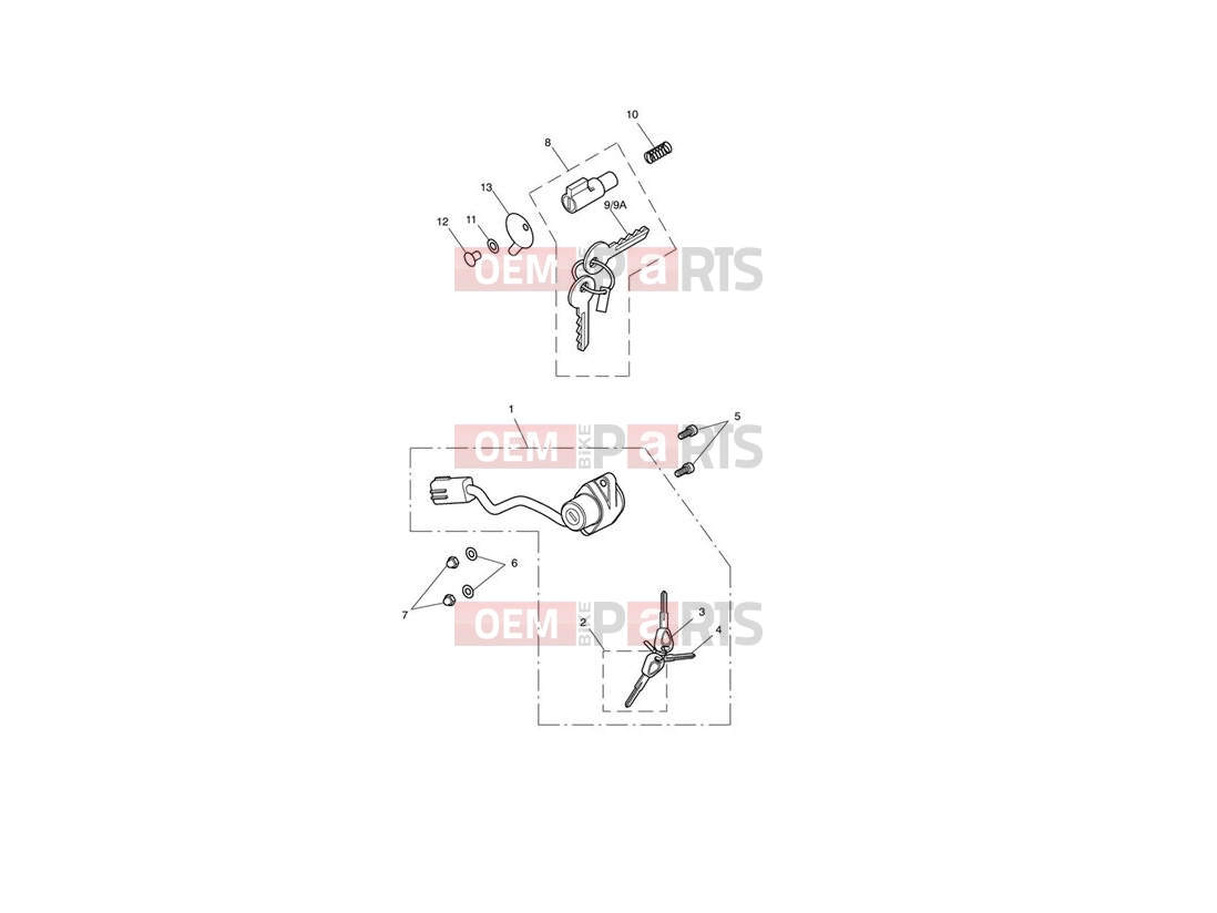 Triumph 2014 THUNDERBIRD STORM Ignition Switch & Steering Lock