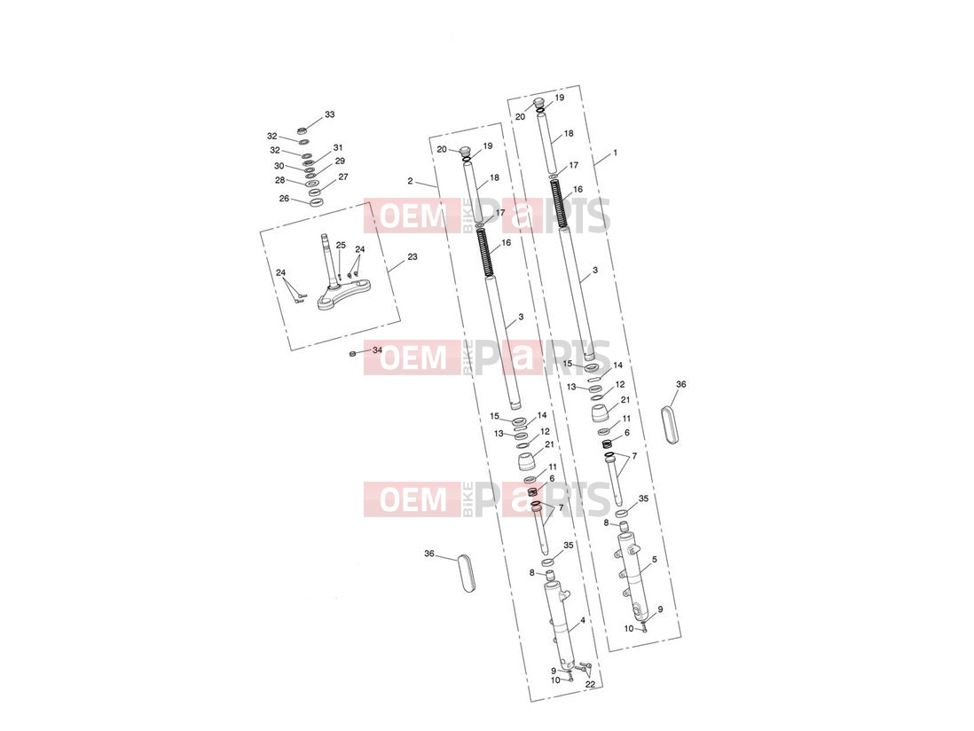 Triumph 2011 THUNDERBIRD STORM Front Forks & Lower Yoke