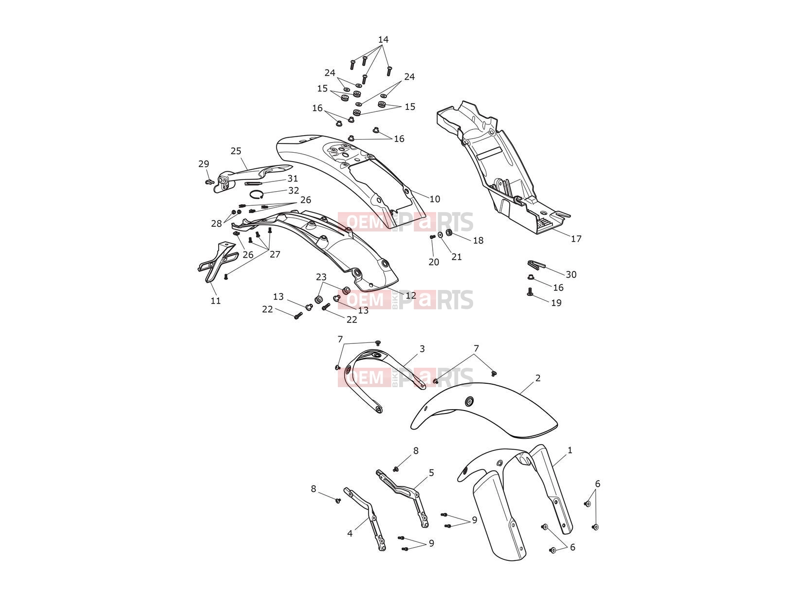 Triumph 2021 SCRAMBLER 1200 XE Mudguards