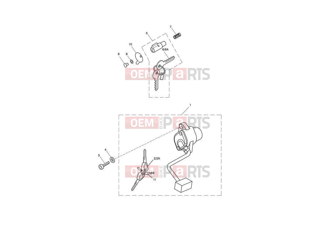 Triumph 2011 SPEEDMASTER EFI Ign Switch & Steer Lock 439975