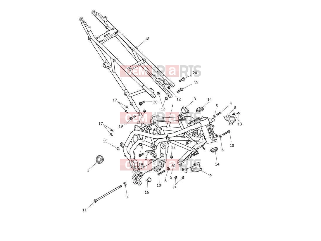 Triumph 2020 TIGER 900 Frame & Subframe