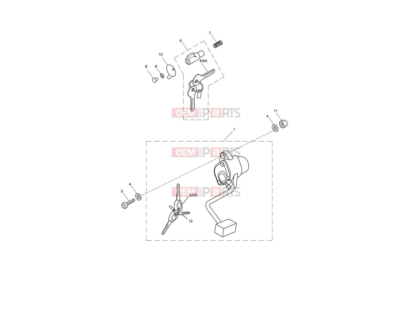 Triumph 2009 SCRAMBLER EFI Ignition Switch & Steering Lock