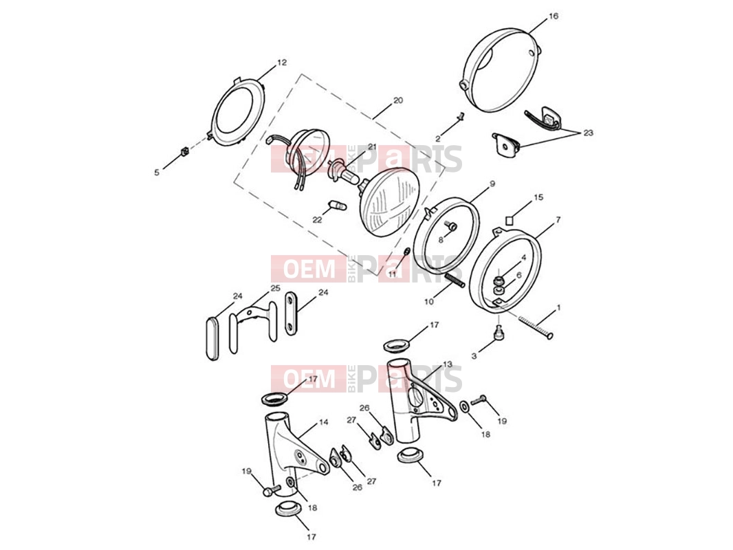 Triumph 2012 SCRAMBLER EFI Headlight Assembly