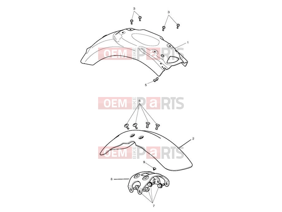 Triumph 2013 SCRAMBLER EFI Mudguards