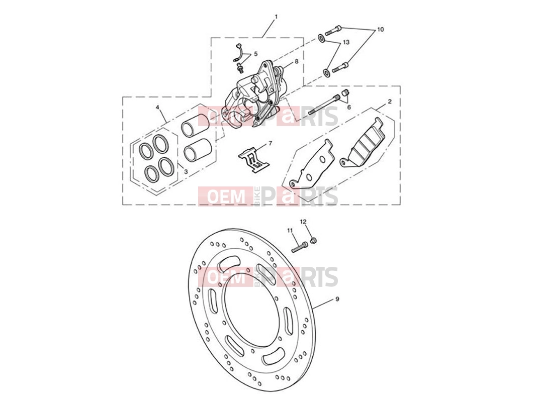 Triumph 2013 SCRAMBLER EFI Front Brake Caliper & Discs