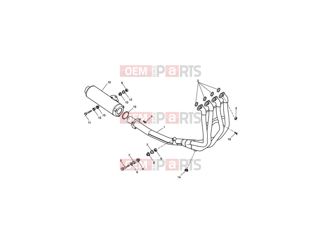 Triumph 2000 TT600 Exhaust System