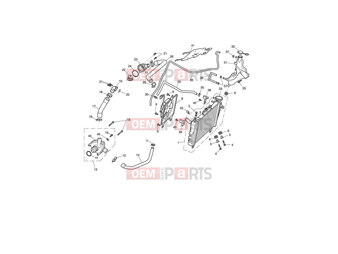 Triumph 2012 Tiger 1050 Cooling System
