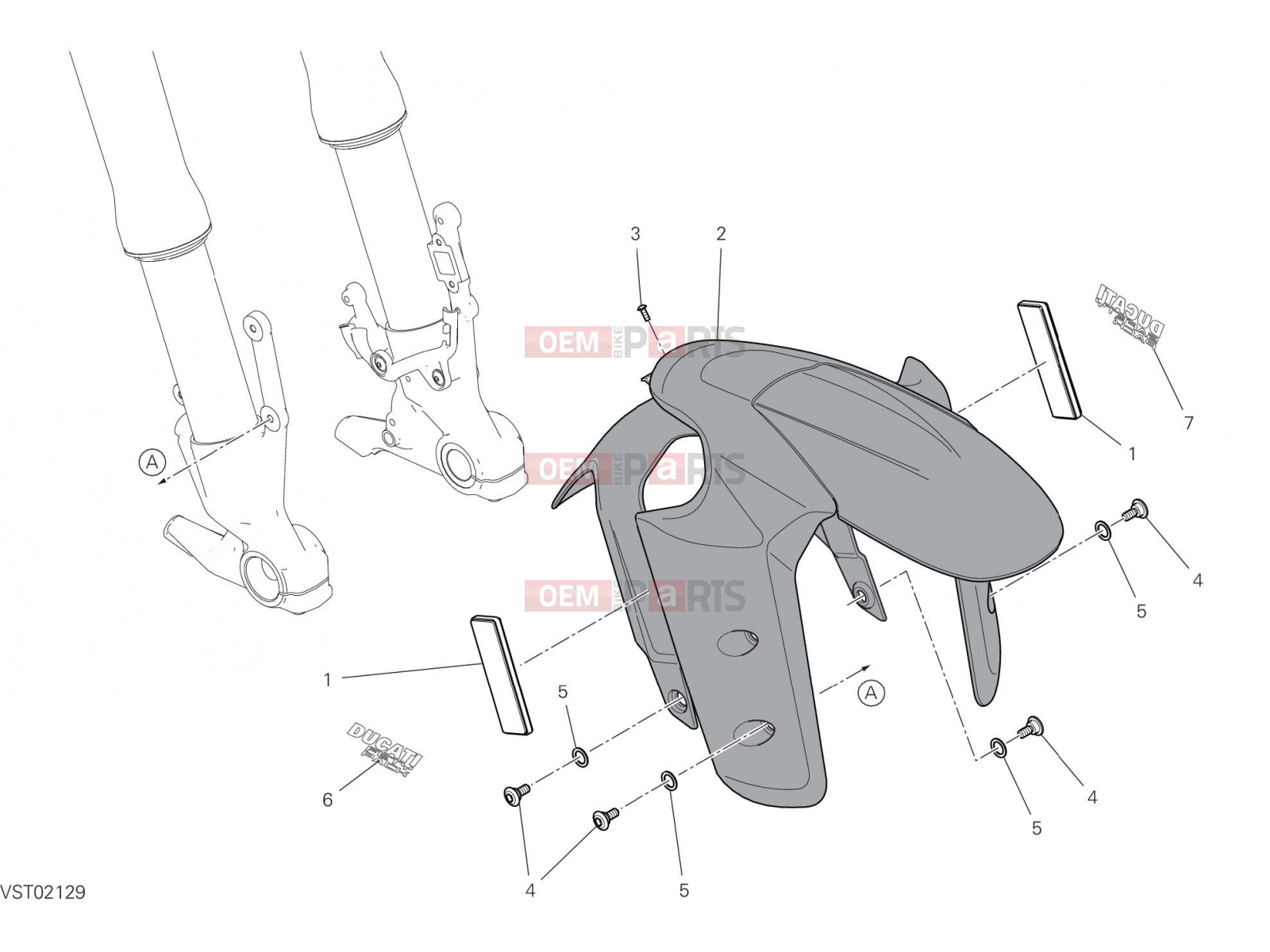 DUCATI 2022 Multistrada V4 FRONT MUDGUARD