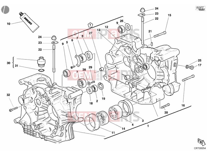 DUCATI 2002 Superbike 748 E CRANKCASE » ENGINE CASE