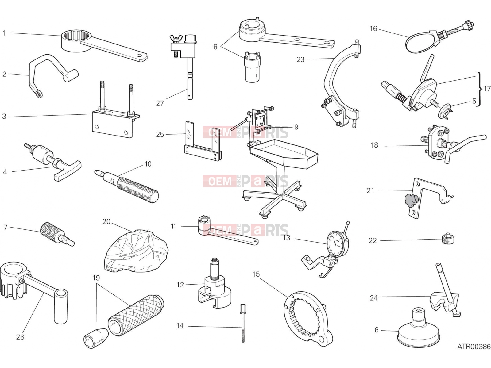 DUCATI 2022 Scrambler 1100 Tribute Pro WORKSHOP SERVICE TOOLS, ENGINE