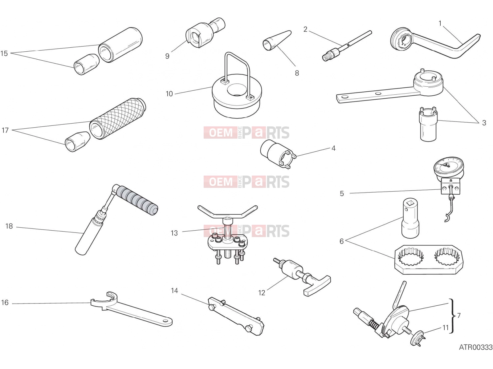 DUCATI 2016 Diavel Carbon WORKSHOP SERVICE TOOLS [MOD:DVLC]
