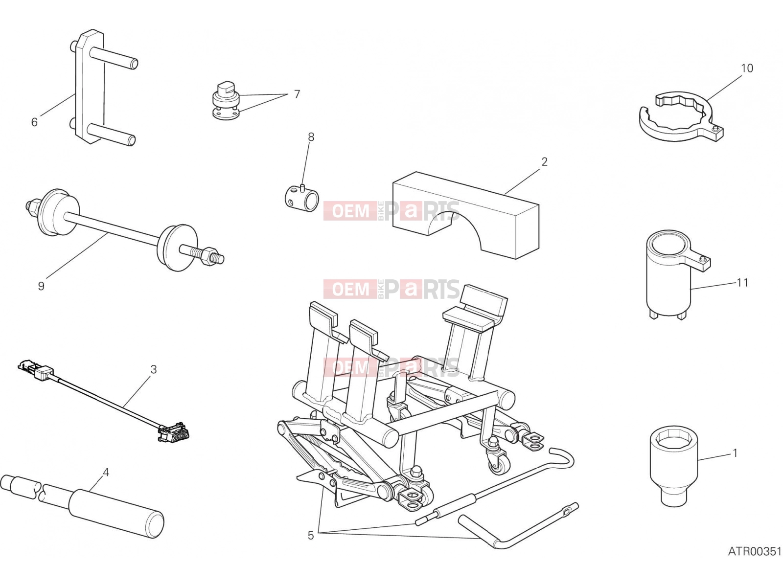 DUCATI 2017 Multistrada 950 WORKSHOP SERVICE TOOLS [MOD:MS950T]