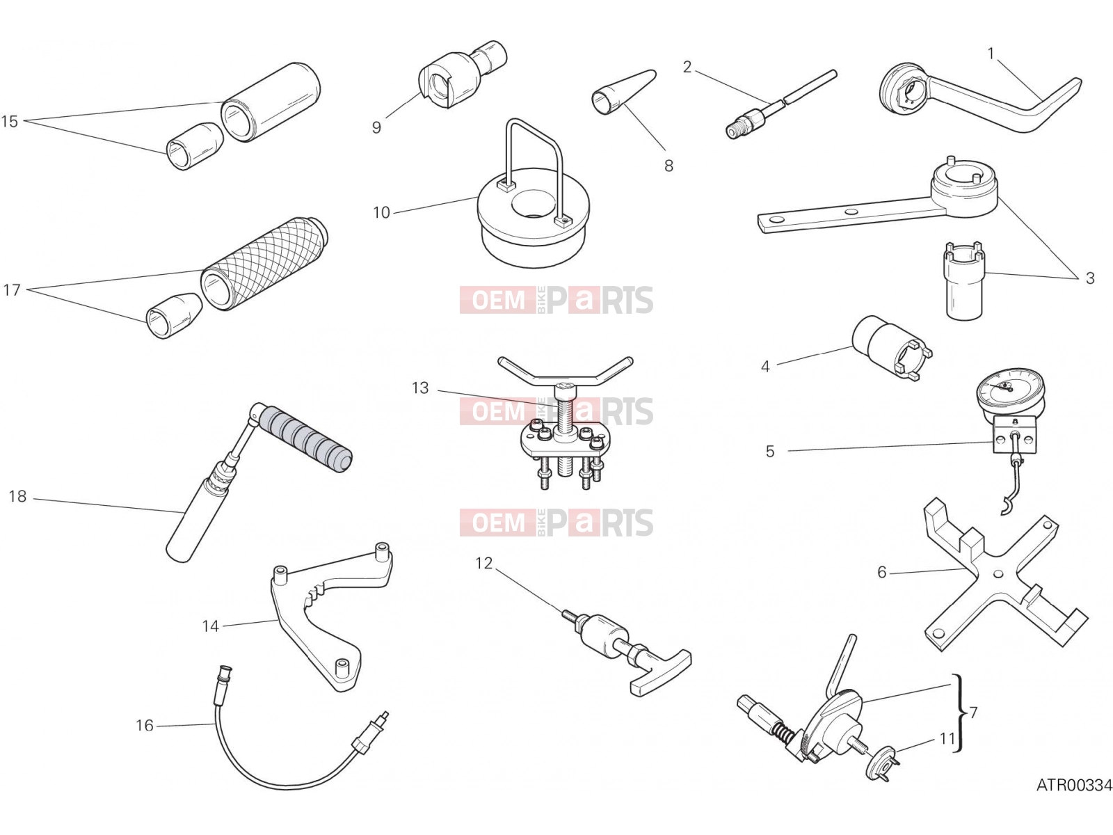 DUCATI 2019 Multistrada 1260 Enduro WORKSHOP SERVICE TOOLS [MOD:MS1260E]