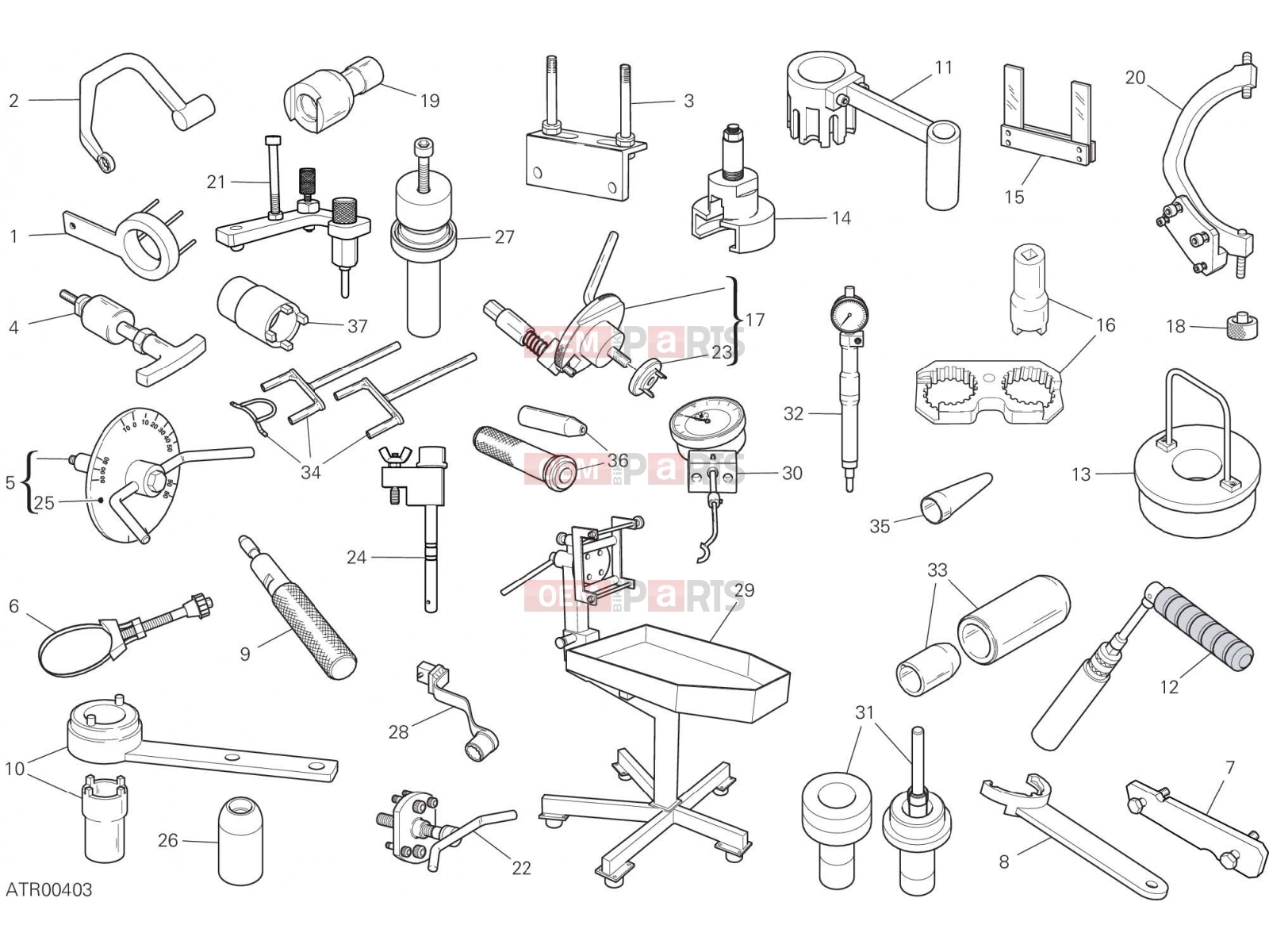 DUCATI 2022 Multistrada V2 S WORKSHOP SERVICE TOOLS