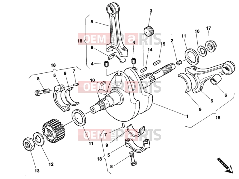 DUCATI 2002 Monster 900 CRANKSHAFT » ENGINE CASE