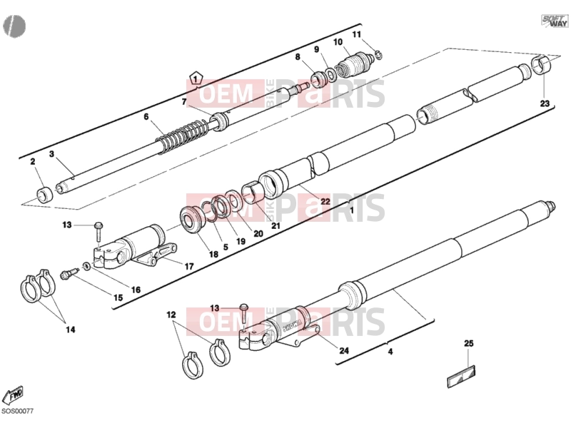 DUCATI 2002 Monster S4 FRONT FORK » FRONT SUSPENSION