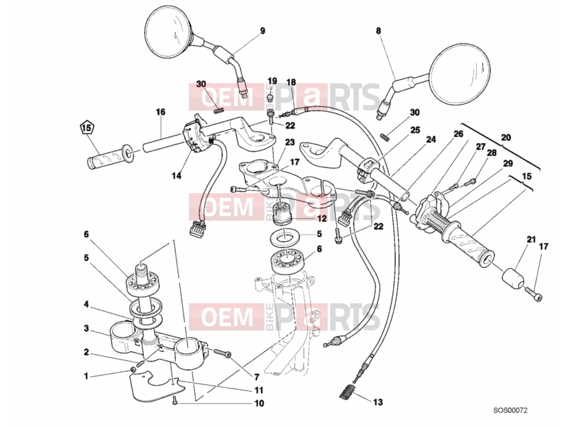 DUCATI 2002 Monster S4 HANDLEBAR » HANDLE BAR