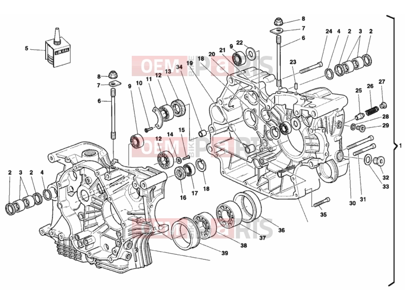 DUCATI 2002 Sporttouring ST2 CRANKCASE » ENGINE CASE