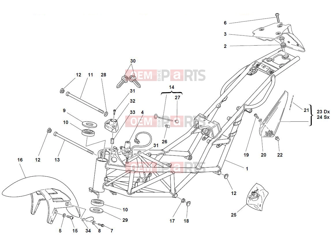 DUCATI 2000 Monster 900 FRAME