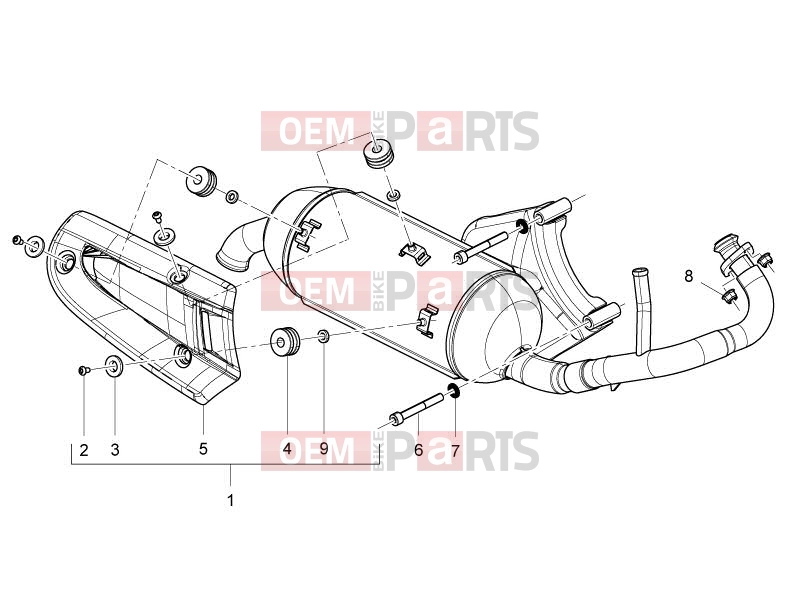PIAGGIO Fly 50 2T Engine » Silencer