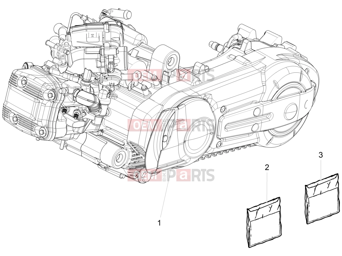 gilera 2016 Fuoco 500 LT Engine » Engine, assembly