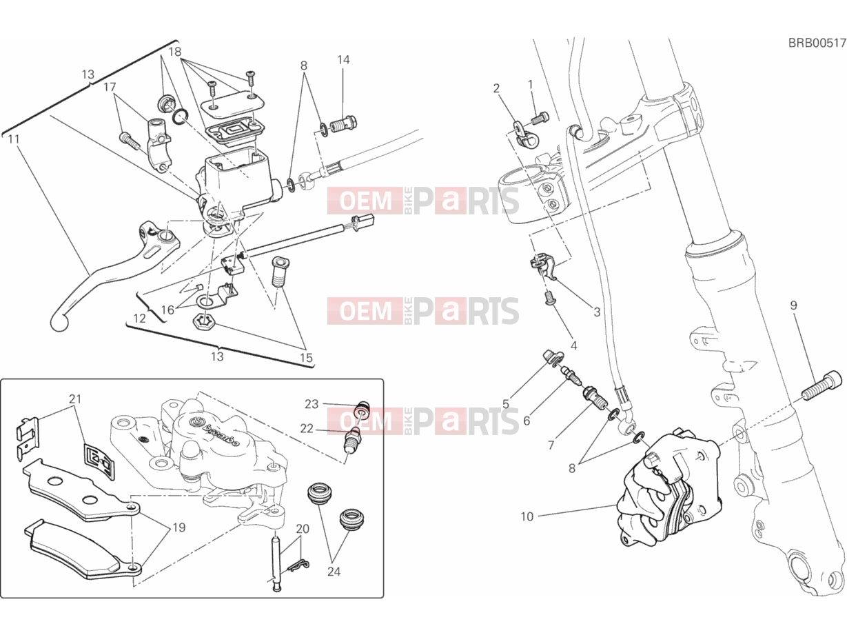 DUCATI 2016 Scrambler Sixty2 FRONT BRAKE SYSTEM