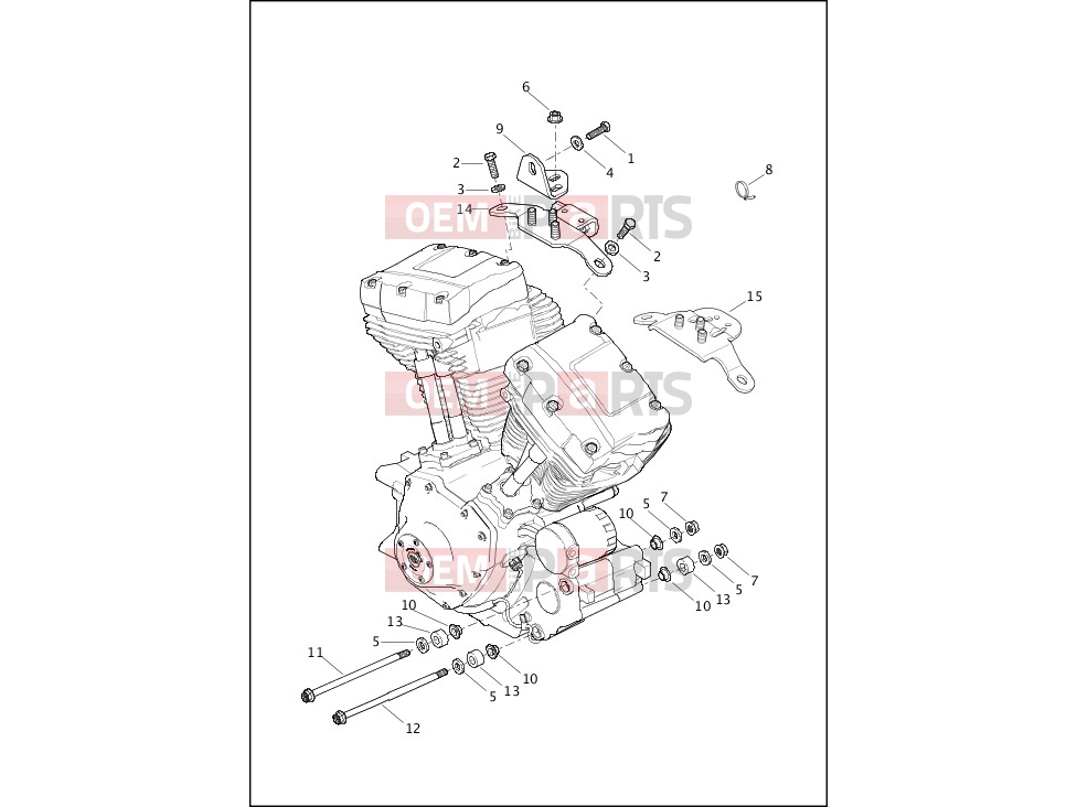 Harley-Davidson 2017 SOFTAIL FAT BOY LO  - FLSTFB ENGINE MOUNTS