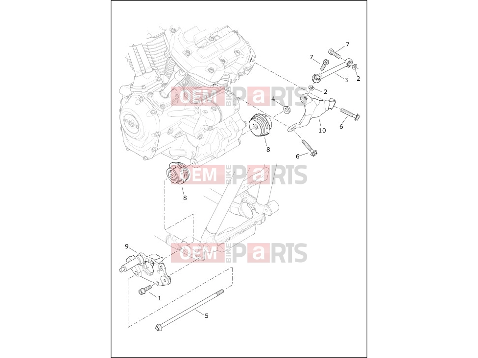 ENGINE MOUNTS AND STABILIZER LINK - Harley-Davidson FREEWHEELER - FLRT 2017
