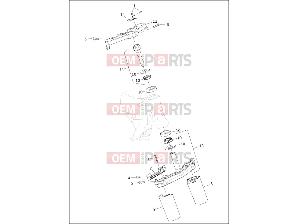 FORK BRACKETS, FRONT - Harley-Davidson CVO LIMITED - FLHTKSE 2017