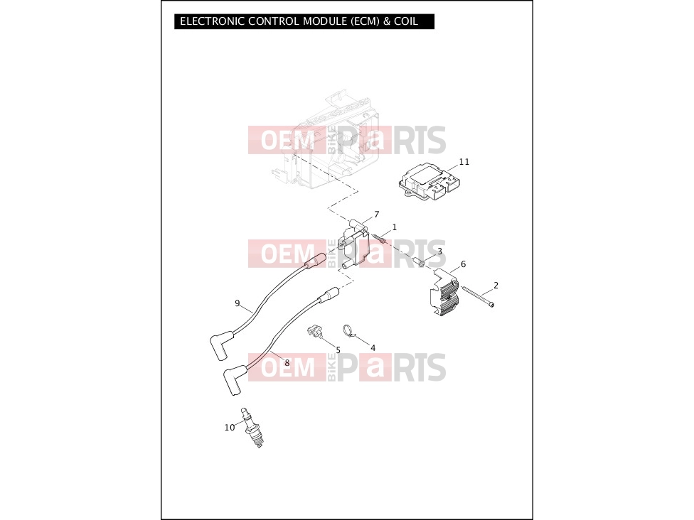 Harley-Davidson 2012 DYNA DYNA SUPER GLIDE CUSTOM  - FXDC ELECTRONIC CONTROL MODULE (ECM) & COIL