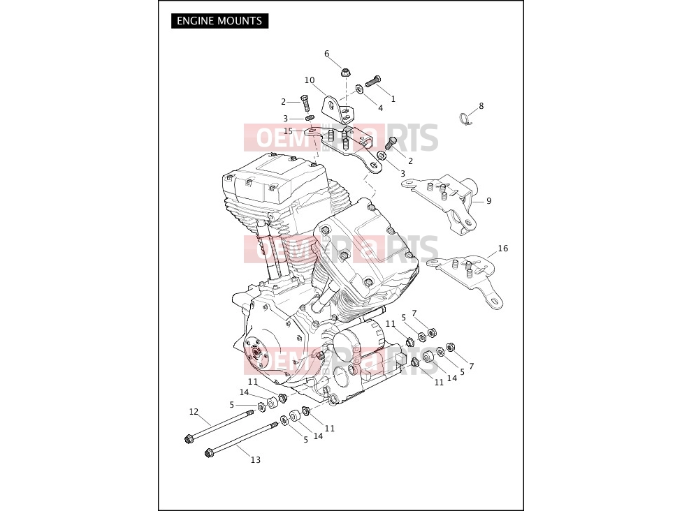 Harley-Davidson 2012 SOFTAIL SOFTAIL SLIM  - FLS 103 ENGINE MOUNTS