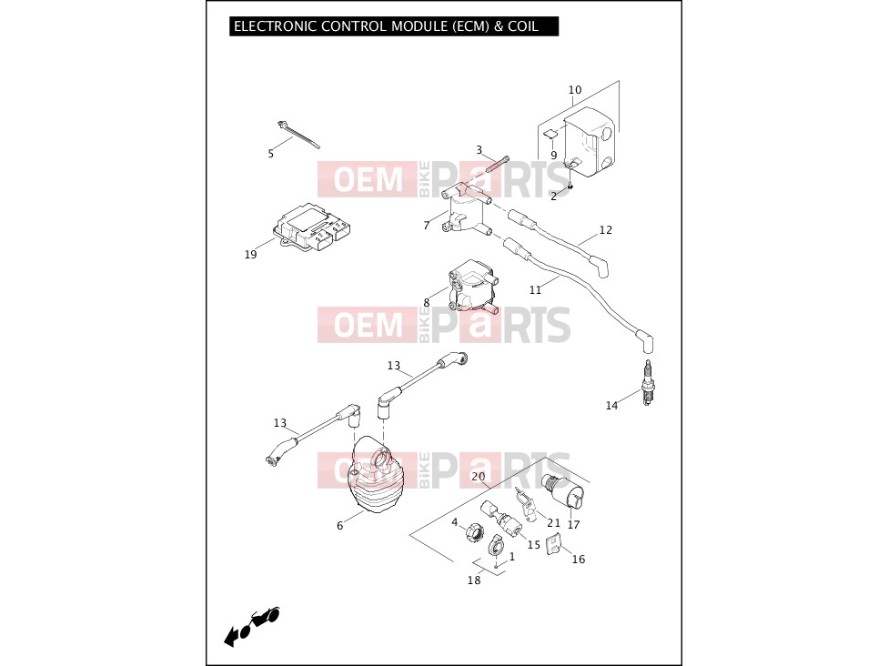 Harley-Davidson 2012 SOFTAIL FAT BOY LO  - FLSTFB 103 ELECTRONIC CONTROL MODULE (ECM) & COIL