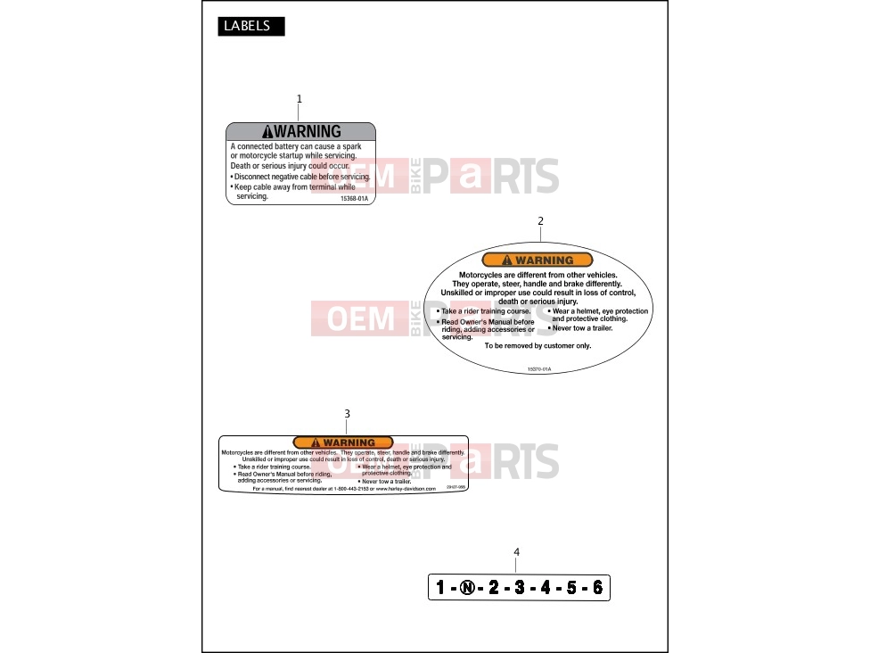 Harley-Davidson 2012 SOFTAIL BLACKLINE  - FXS 103 LABELS