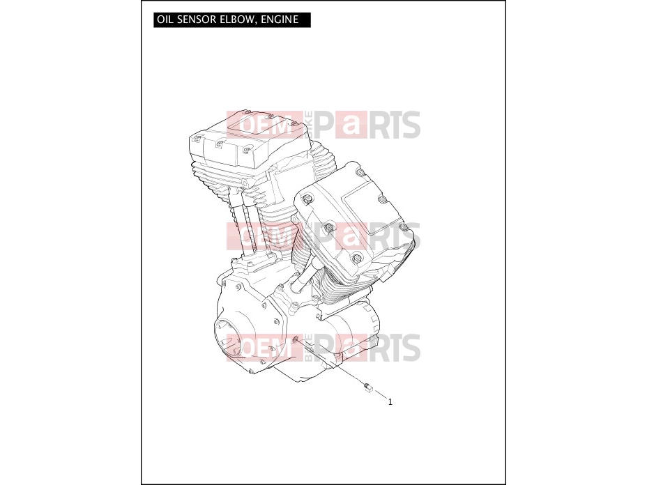 Harley-Davidson 2011 SIDECAR STANDARD SIDECAR  - TLE OIL SENSOR ELBOW, ENGINE