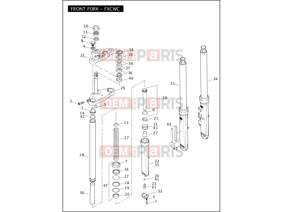Harley-Davidson 2010 SOFTAIL SOFTAIL STANDARD  - FXST FRONT FORK - FXCWC