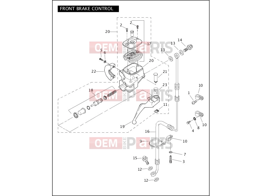 Harley-Davidson 2010 SOFTAIL SOFTAIL CUSTOM  - FXSTC FRONT BRAKE CONTROL