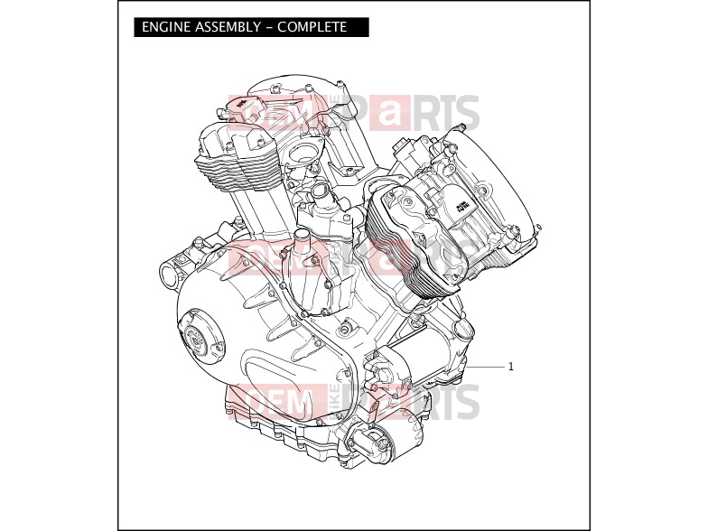 Harley-Davidson 2008 VRSC VRSCD NIGHT ROD  - VRSCD ENGINE ASSEMBLY - COMPLETE